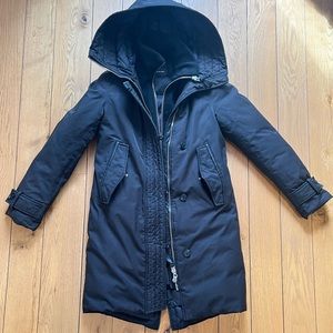 Mackage down filled Parka leather trim